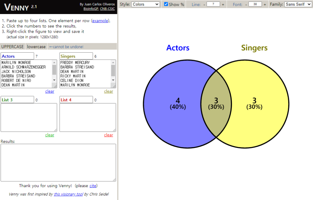 벤 다이어그램 (venn diagram) 그리는 사이트 / 벤 다이어그램 (venn diagram) 쉽게 그리기 /  벤 다이어그램 (venn diagram) 1분 완성 / 분자 생물학 연구하기 좋은 툴 #1